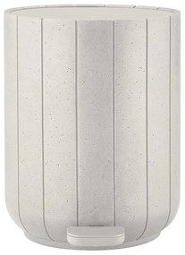 Cestino per la spazzatura color crema in poliresina con pedale 3 l Kua – Blomus