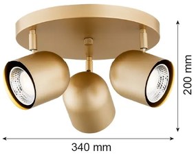 Argon 6249 - Faretto ISOLA 3xGU10/5W/230V