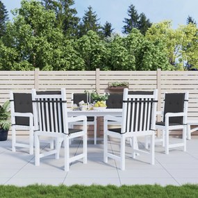 Cuscini Per Sedia 6 Pz Neri 100x50x3 Cm İn Tessuto Oxford /