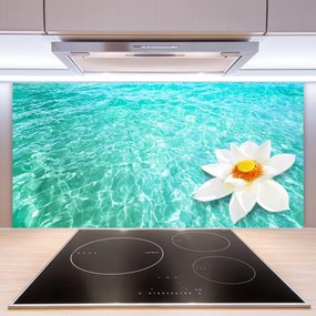 Pannello cucina paraschizzi Arte del fiore d'acqua 100x50 cm