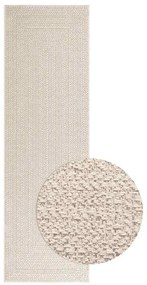 Tappeto Zızur Crema 80x250 Cm Aspetto Iuta Interni Ed Esterni /