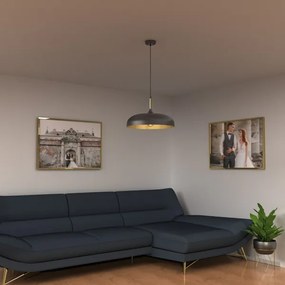 Brilagi - Lampadario a sospensione con filo ABRAHAM 1xE27/60W/230V diametro 45 cm nero