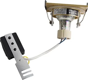 Faretto da incasso moderno quadrato oro IP44 - Xena