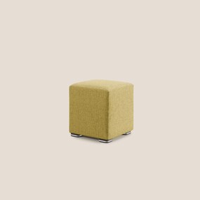 Cube pouf in tessuto morbido impermeabile T03 giallo X