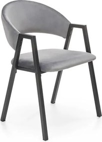 Sedia imbottita k473 - Grigio