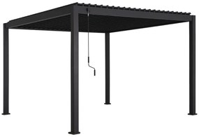 Pergola Modus in alluminio struttura e copertura grigio scuro L 360 x P 360 x H 250 cm