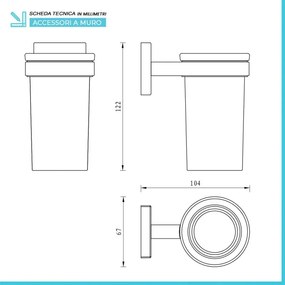 Set accessori a muro 3 pezzi in acciaio cromato e viti incluse Easy