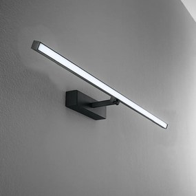 Applique In Metallo Moderna Riga Nero Led Grande