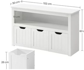 Mobile a ripiani SORELL bianco