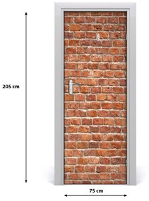 Adesivo per porta interna Muro di mattoni 75x205 cm