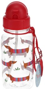 Bottiglia per bambini rossa in tritolo 500 ml Sausage Dog – Rex London