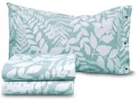 Completo letto singolo foglie Nora verde SmartDecoHome