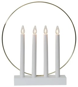 Eglo 410979 - Candeliere di Natale GLOSSY 4xE10/3W/230V bianco