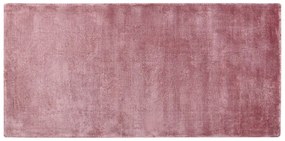 Tappeto viscosa rosa 80 x 150 cm GESI II Beliani