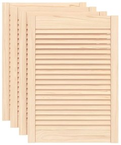 Ante Con Design A Lamelle 4 Pz 69x49,4 Cm İn Legno Di Pino /