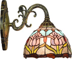 Brilagi - Lampada da parete Tiffany in vetro colorato LORAS 1xE27/40W/230V
