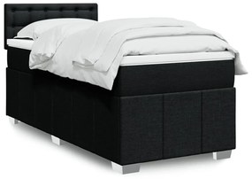Giroletto A Molle Con Materasso Nero 100x200 Cm İn Tessuto /