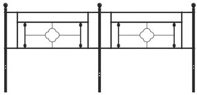 Testiera in metallo nero 193 cm