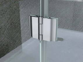 Box Doccia 80x80 Semicircolare H195 Trasparente 8mm Doppia Anta Battente - Leo