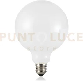 Lampadina attacco e27 in vetro globo bianco 8 w 1050 lm 4000 k d125