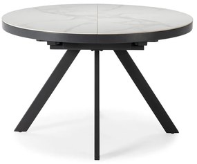 Tavolo da pranzo rotondo allungabile con piano aggiuntivo in ceramica ø 120 cm Bela - Marckeric