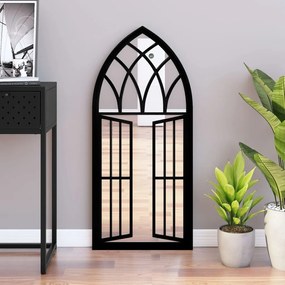 Specchio Nero 100x45 Cm İn Ferro Per Uso Interno /