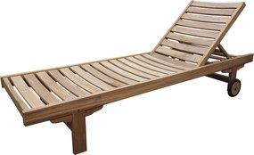 BANABA - lettino con ruote in teak