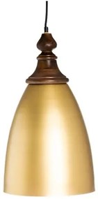 Lampadario Dorato Ferro Legno di mango 40 W 220-240 V 30 x 30 x 53 cm