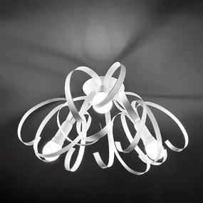 Plafoniera moderno Fiocco Max Ø 60 cm bianco IP20, 3XE27