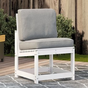 Sedia da Giardino Bianca 50,5x55x77 cm Legno Massello di Pino 832616