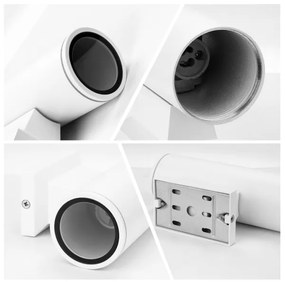 Aigostar - Applique da esterno 2xGU10/230V bianco IP65 arrotondato