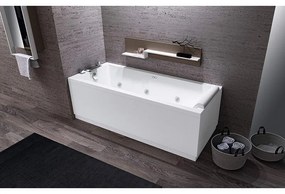 Novellini Calos 2.0 Vasca Idromassaggio Whirpool 170X70 Con Pannelli senza Rubinetto bianca