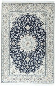 Nain Tappeto 190 x 130 Blu (Iran) Annodato A Mano