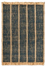 Athens Stripes Tappeto 140x200 Natural/Ink Blue - Ferm Living