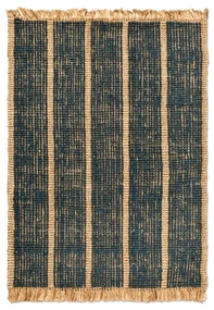 Athens Stripes Tappeto 140x200 Natural/Ink Blue - Ferm Living