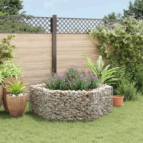 Gabbione Letto Rialzato Da Giardino Esagonale 160x140x50 Cm /