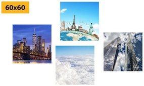 Set di quadri – Vista sui grattacieli di New York