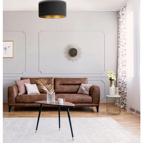 Duolla - Plafoniera ROLLER 3xE27/15W/230V diametro 60 cm nero/oro