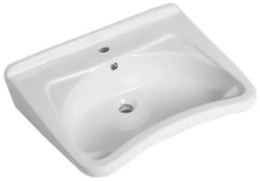 Lavabo sospeso 65 cm per disabili con fissaggio senza staffe
