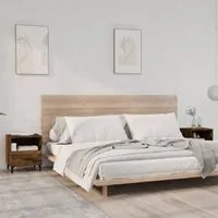 Comodini 2 pz Rovere Fumo in Legno Multistrato 817304