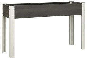 Fioriera Rialzata Da Giardino Grigia 120x40x75 Cm İn Wpc /