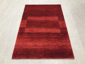 Loribaft Tappeto 100 x 150 Rosso (Iran) Annodato A Mano