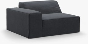 Modulo terminale Jodie con bracciolo e copertura in tessuto Lins – L102 cm