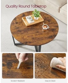 Tavolino da salotto ELDUR marrone/nero