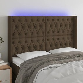 Testiera A Led Marronescuro147x16x118/128cm İntessuto /