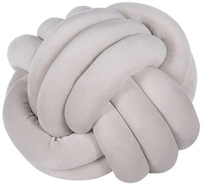Cuscino nodo in velluto 30 x 30 cm grigio MALNI Beliani