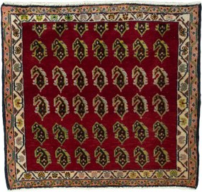 Shiraz Tappeto persiano 60 x 70 Rosso (Iran) Annodato A Mano