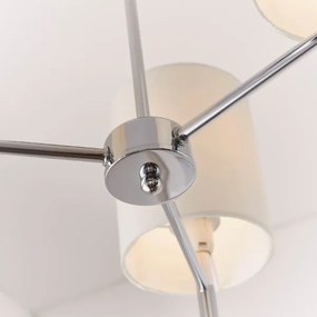 Endon 56642 - Lampadario a sospensione con supporto rigido BRIO 3xE14/40W/230V cromo lucido/bianco