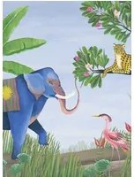 Coordonne Carta da parati panoramica Jungle Friends - Lavender