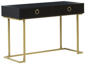Tavolino consolle metallo nero e oro 115 x 50 cm WESTPORT Beliani